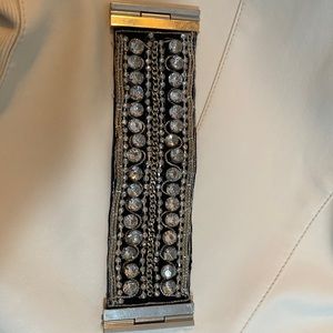 Bracelet with suede backing..magnetic clasp